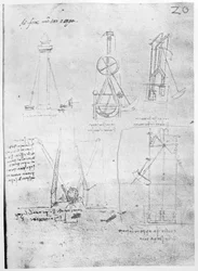Fol. 20r dal Manoscritto di Parigi B, 1488-90